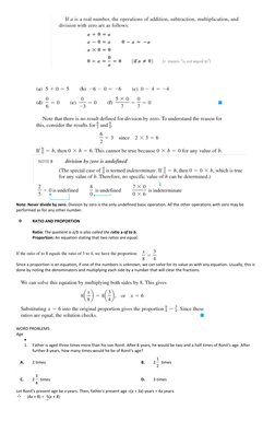 Note: Never divide by zero. Division by zero is the only undefined basic operation. All the other operations wi