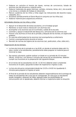 Funciones de Asistentes de Aula | PDF | Maestros | Salón de clases