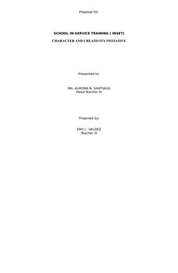 ICT Training Proposal for Teachers | PDF | Teachers | Education Theory