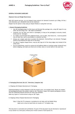 LBC Packaging Guidelines and Requirements | PDF | Packaging And ...