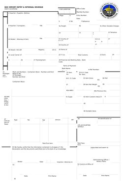 BOC Import Entry & Revenue Declaration | PDF