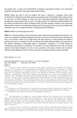 3
the property first, it should pay P1,000,000.00 to Moslares (representing interest). The compromise
agreement was approved