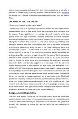 Legal Blog Writing Sample Pdf Essentials of Legal Writing Skills | PDF