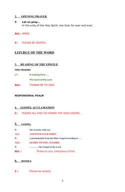 Church Commentator Script Simple English Mass Commentator Guide | PDF | Mass (Liturgy) | Eucharist