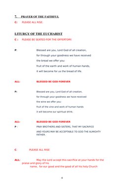 English Mass Commentator Guide | PDF | Mass (Liturgy) | Eucharist