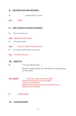 Church Commentator Script Simple English Mass Commentator Guide | PDF | Mass (Liturgy) | Eucharist
