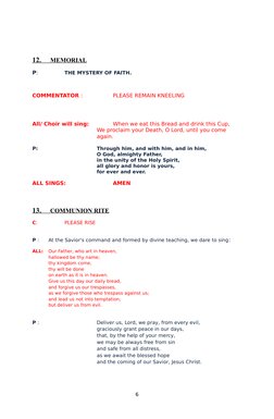 English Mass Commentator Guide | PDF | Mass (Liturgy) | Eucharist