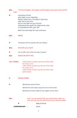 Church Commentator Script Simple English Mass Commentator Guide | PDF | Mass (Liturgy) | Eucharist
