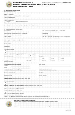 CGAF for Immigrant Visa Application | PDF | Identity Document ...