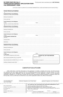 CGAF for Immigrant Visa Application | PDF | Identity Document ...