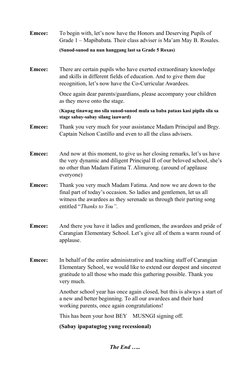 Emcee Script for Recognition Day 2023 | PDF