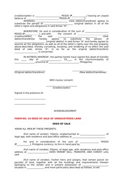 (creditor/seller) is _______________________ PESOS (₱_____________) leaving an unpaid
balance of ____________________________
