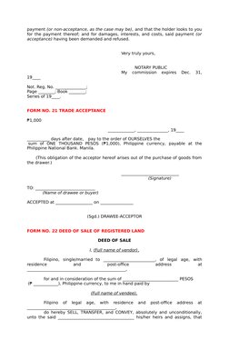 payment (or non-acceptance, as the case may be), and that the holder looks to you
for the payment thereof; and for damages, i