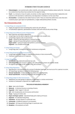 INTRODUCTION TO LIFE SCIENCE 
 
Paleontologists – are scientists who collect, identify, and study pieces of evidence abo