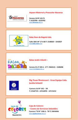 Jardines Infantiles en Usaquén | PDF | Jardín de infancia | Aprendizaje