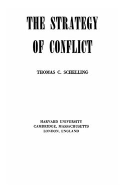 The Strategy of Conflict PDF | PDF