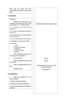 Grade 7 Computer Components Lesson Plan | PDF | Input/Output | Computer ...