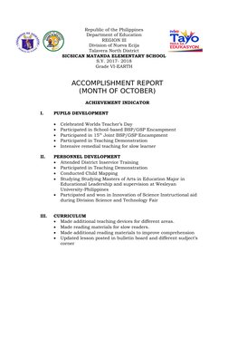 Republic of the Philippines
Department of Education
REGION III
Division of Nueva Ecija
Talavera North District
SICSICAN MATAN