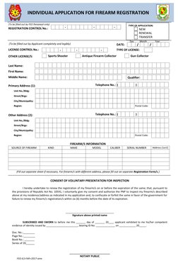 Firearm Registration Renewal Application | PDF | Government Information ...