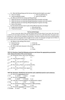 Grade 6 English Diagnostic Test | PDF | Linguistics | Linguistic Typology
