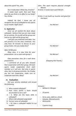 Grade 8 Volleyball Lesson Plan | PDF | Sports
