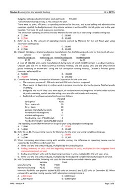 Absorption vs. Variable Costing Analysis | PDF | Inventory | Net Income
