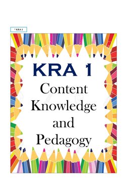KRA 1: Content Knowledge & Pedagogy | PDF | Lesson Plan | Learning
