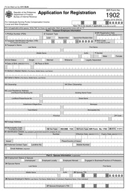 Tin Form Example BIR Form 1902: TIN Application Guide | PDF | Identity Document | Taxpayer