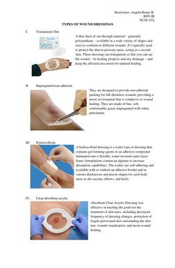 wound types and dressings How Do You Select a Dressing? Wound Dressing Categories Selection Right Dressings for Chronic Wounds: