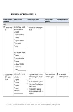 Iee Checklist Emb IEE Checklist for Commercial Projects | PDF | Environmental Monitoring ...