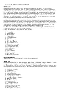 11. Who is her celebrity crush? – Cole Sprouse 
 
18 TREASURES 
Grabeh ang bukingan ngayong gabi! Nag enjoy ba tayong lahat?