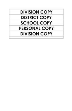  
 
DIVISION COPY 
DISTRICT COPY 
SCHOOL COPY 
PERSONAL COPY 
DIVISION COPY 
 
 
