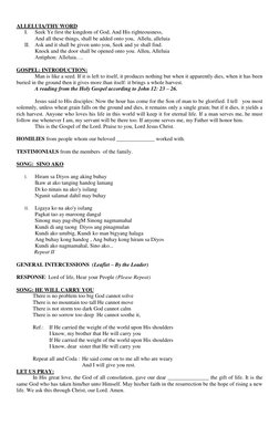 Necro Service Program Sample Necrological Service Program Guide | PDF | Religious Behaviour And ...