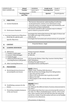 LESSON PLAN/ 
DAILY LESSON LOG 
School 
DHSBNHS 
Grade Level 
Grade 9 
Teacher 
Janice Joy V. 
Acosta 
Learning Area