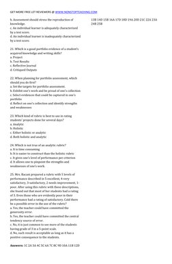 GET MORE FREE LET REVIEWERS @ WWW.NONSTOPTEACHING.COM  (http://www.nonstopteaching.com/)
 
b. Assessment should stress the re