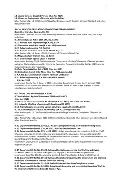 2 
II.3 Magna Carta for Disabled Persons (R.A. No. 7277)  
II.3.1 Rules on Employment of Persons with Disabilities  
Labor Ad