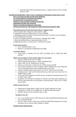 7 
 
Dreamland Hotel Resort and Westley Prentice, v. Stephen Johnson, G.R. No. 191455, 
March 12, 2014 
 
Test/Effectivity/A