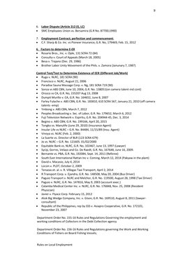 9 
 
6. Labor Dispute (Article 212 (l), LC) 
 
SMC Employees Union vs. Bersamira (G.R No. 87700;1990) 
 
7. Employment Contr