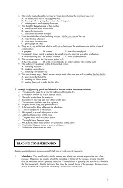 3.
The newly married couple executed a French leave before the reception was over.
A. an aristocratic way of saying good-bye
