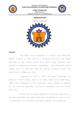 NEUST History and Campus Overview | PDF | Academia | Educational Stages