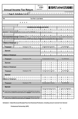 1701 Bir Form 2006 2013-2019 | PDF | Tax Deduction | Income Tax
