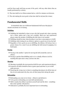 goal has been made and keep account of the goals, with any other duties that are 
usually performed by a referee. 
12. The ti