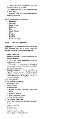 - 
It consists of a set of competitions that test 
the physical skills of students. 
- 
The competitions may be held among se