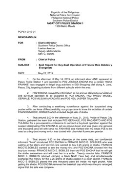 Republic of the Philippines
National Police Commission
Philippine National Police
Southern Police District
PASAY CITY POLICE