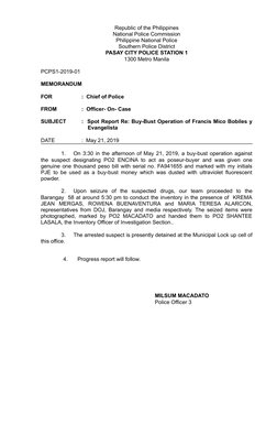 Republic of the Philippines
National Police Commission
Philippine National Police
Southern Police District
PASAY CITY POLICE