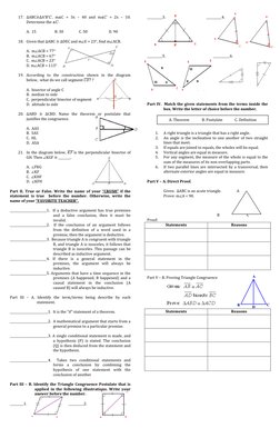 Grade 8 Math 3rd Quarter Exam | PDF | Mathematical Proof | Triangle