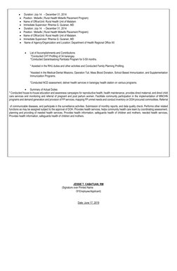 JESSIE T. CABATUAN, RM 
                                                                              (Signature o