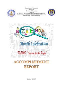 Department of Education 
Region III 
Division of Pampanga 
Cluster III 
BANCAL PUGAD INTEGRATED SCHOOL 
Bancal Pugad, Lubao,
