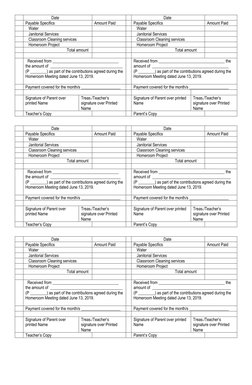 Date 
 
 
                             Date 
 
 
Payable Specifics 
Amount Paid 
 
Payable Specifi