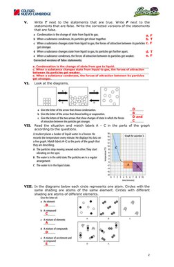 2 
V. 
Write T next to the statements that are true. Write F next to the 
statements that are false. Write the corrected ve